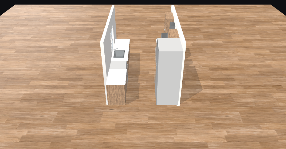 KitchenCNC Galley kitchen render